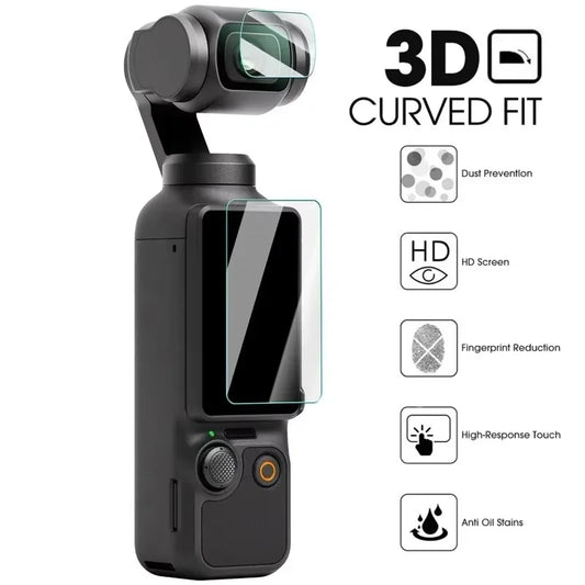 For DJI OSMO Pocket 4/3 Tempered Glass Film Screen Protector Hardness Anti-Scratch Lens Camera Film for DJI Pocket 3 Camera Film