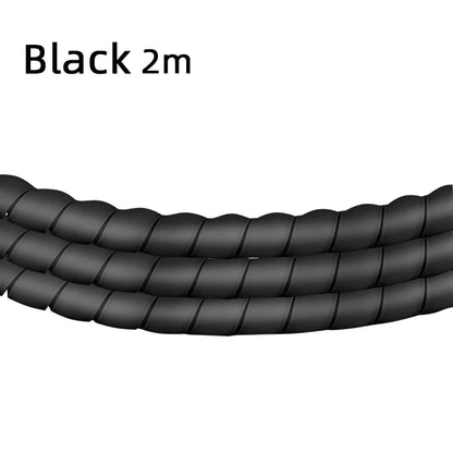 2Meters Spiral Cable Protector Line Organizer Tube Motorcycle Wire Protect Sleeve Flame Retardant Anti-Bite Cover Charger Cable