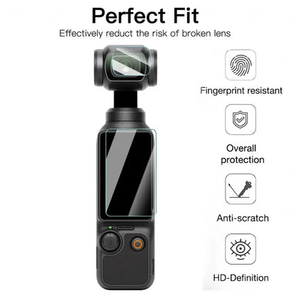 For DJI OSMO Pocket 4/3 Tempered Glass Film Screen Protector Hardness Anti-Scratch Lens Camera Film for DJI Pocket 3 Camera Film