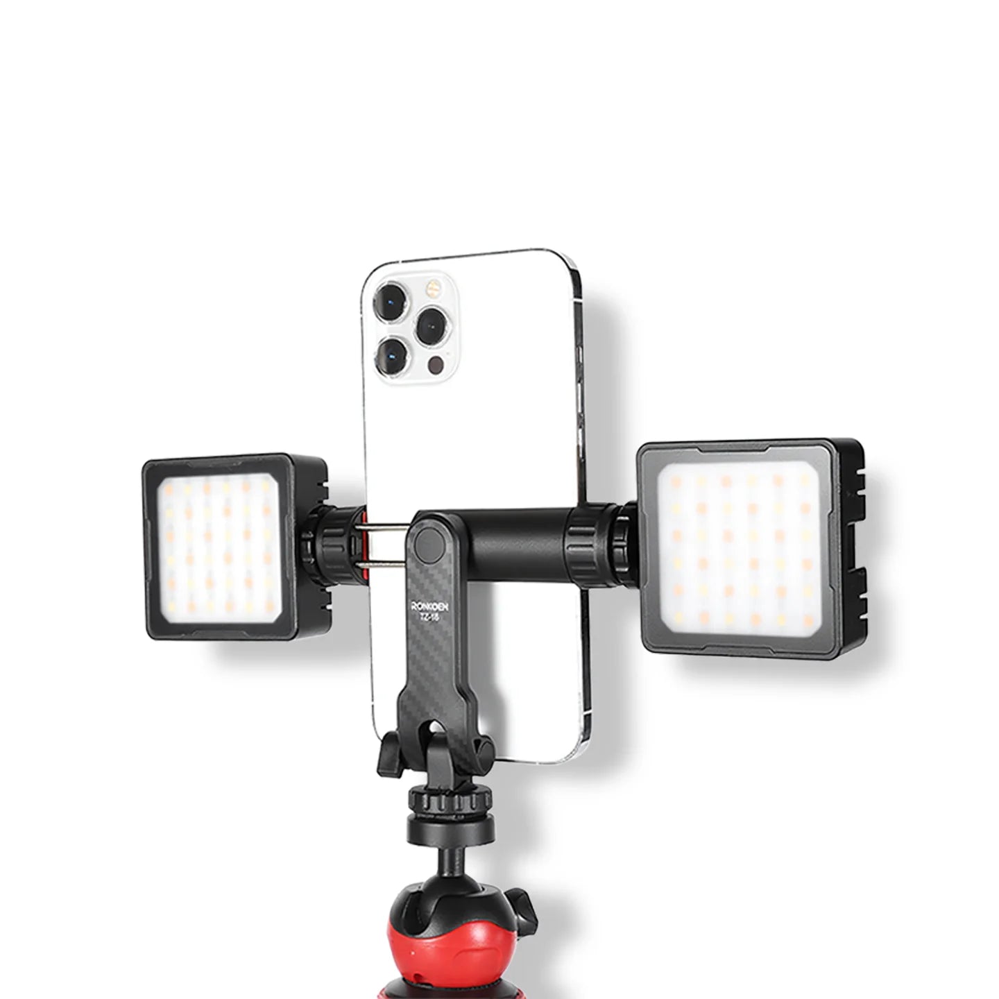 Ronkoen TZ-18 For Samsung iPhone Xiaomi Cellphone Universal 360° Mobile Phone Clip Holder for 1/4 Screw Tripod Mount Adapter