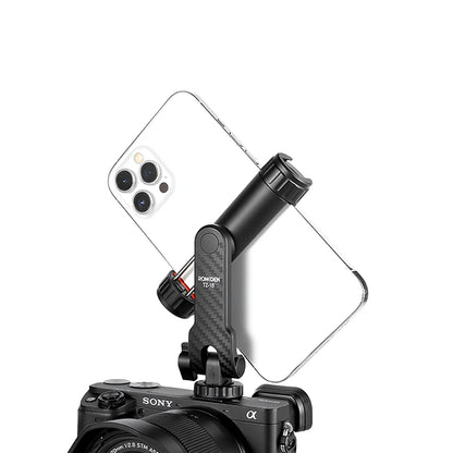 Ronkoen TZ-18 For Samsung iPhone Xiaomi Cellphone Universal 360° Mobile Phone Clip Holder for 1/4 Screw Tripod Mount Adapter