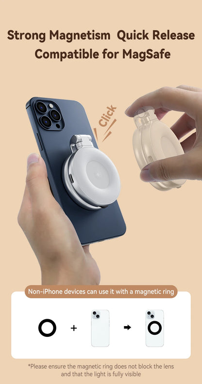 TELESIN Magnetic Phone Camera Shoot Hand Grip Phone Holder Shooting Aid Remote Control Handle for Iphone HUAWEI SAMSUNG Phone