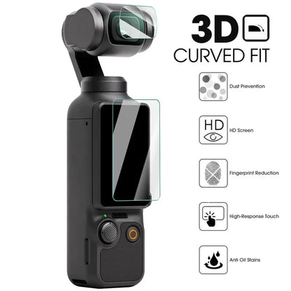 For DJI OSMO Pocket 4/3 Tempered Glass Film Screen Protector Hardness Anti-Scratch Lens Camera Film for DJI Pocket 3 Camera Film