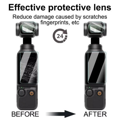 For DJI OSMO Pocket 4/3 Tempered Glass Film Screen Protector Hardness Anti-Scratch Lens Camera Film for DJI Pocket 3 Camera Film