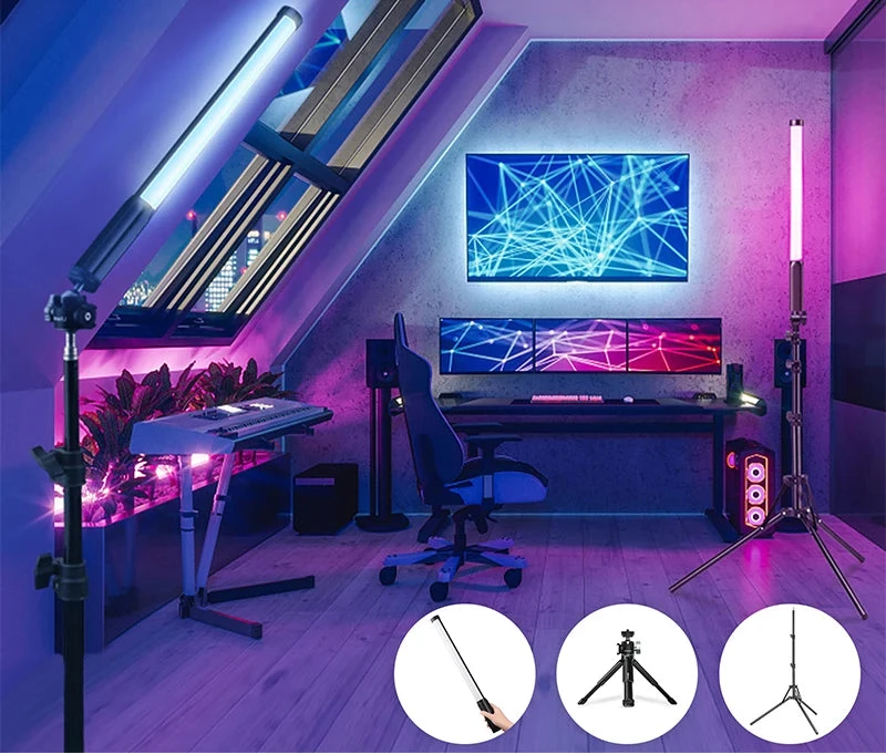Ulanzi VL119 Handheld RGB Colorful Stick Light 19.68 inch Handheld LED Light Wand CRI 95+ 2500K-9000K Photography Studio Lamp