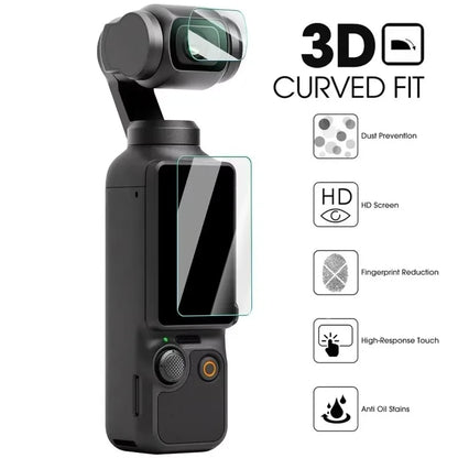 For DJI OSMO Pocket 4/3 Tempered Glass Film Screen Protector Hardness Anti-Scratch Lens Camera Film for DJI Pocket 3 Camera Film