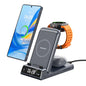 SwanScout 703S Wireless Charger for Samsung S25 Ultra S24 Z Fold 7 Z Flip 7 Charging Station for Galaxy Watch 8 7 for Buds 3 pro