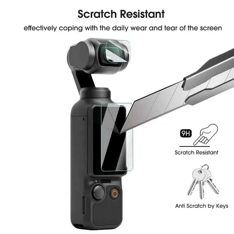 For DJI OSMO Pocket 4/3 Tempered Glass Film Screen Protector Hardness Anti-Scratch Lens Camera Film for DJI Pocket 3 Camera Film