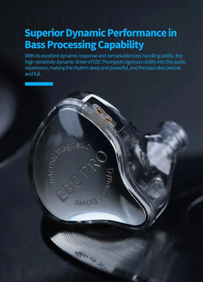 NEW KZ EDC PRO Best In-ear Wired Earphones HIFI Bass Dynamic Monitor 3D Stereo Earbuds Noise Cancel With Detachable Audio Cable