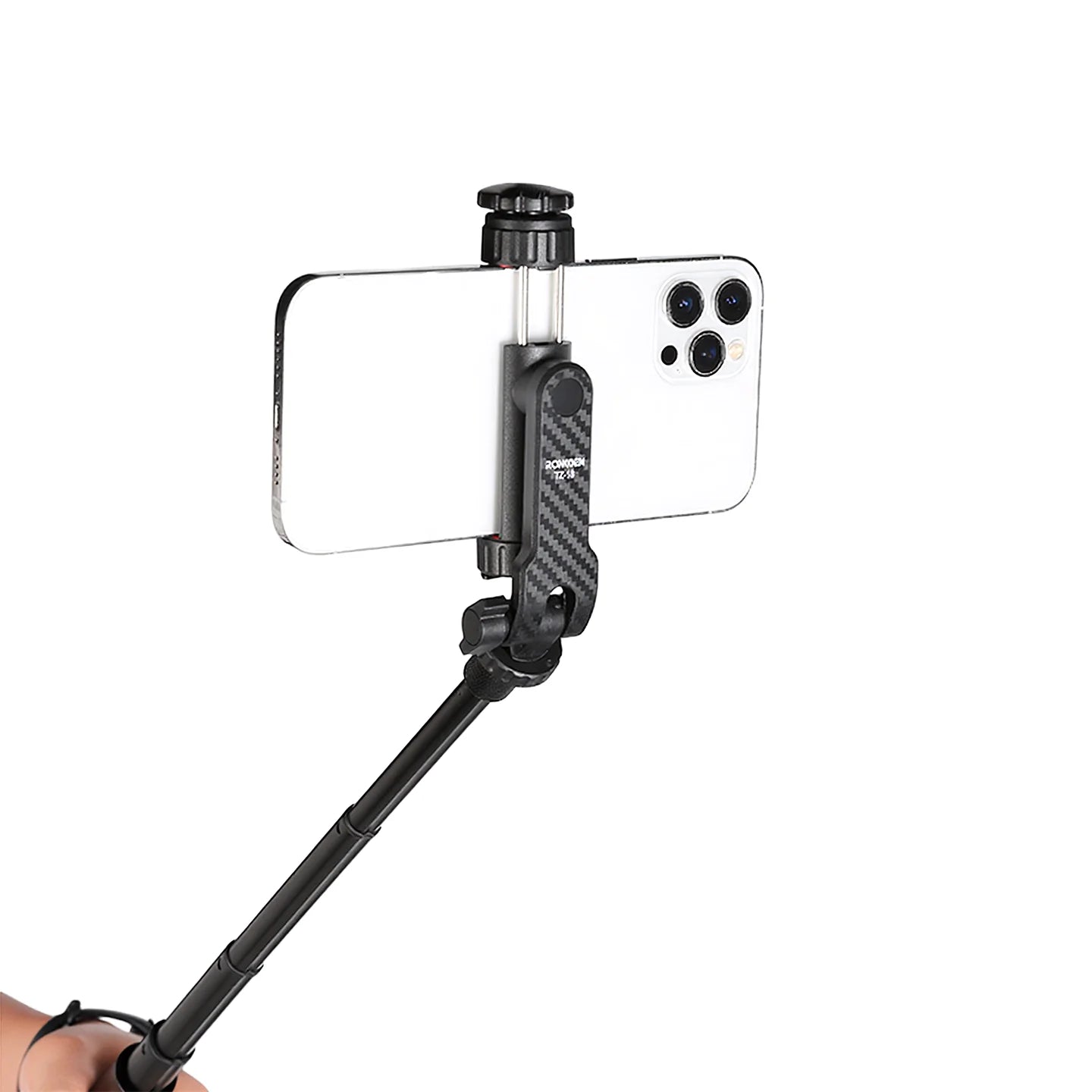 Ronkoen TZ-18 For Samsung iPhone Xiaomi Cellphone Universal 360° Mobile Phone Clip Holder for 1/4 Screw Tripod Mount Adapter