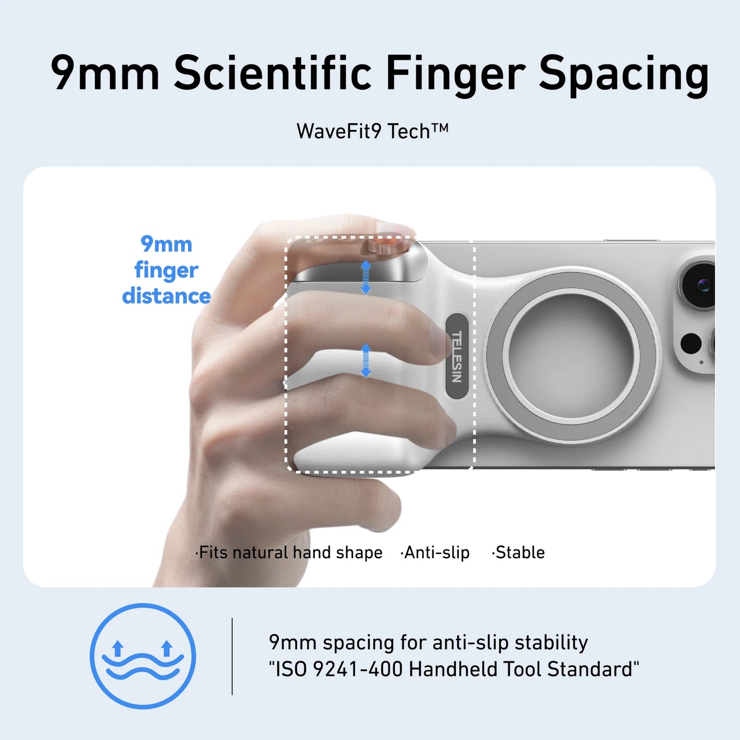 TELESIN Magnetic Phone Camera Shoot Hand Grip Phone Holder Shooting Aid Remote Control Handle for Iphone HUAWEI SAMSUNG Phone