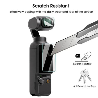 For DJI OSMO Pocket 4/3 Tempered Glass Film Screen Protector Hardness Anti-Scratch Lens Camera Film for DJI Pocket 3 Camera Film
