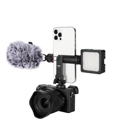 Ronkoen TZ-18 For Samsung iPhone Xiaomi Cellphone Universal 360° Mobile Phone Clip Holder for 1/4 Screw Tripod Mount Adapter