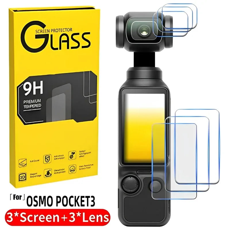 For DJI OSMO Pocket 4/3 Tempered Glass Film Screen Protector Hardness Anti-Scratch Lens Camera Film for DJI Pocket 3 Camera Film