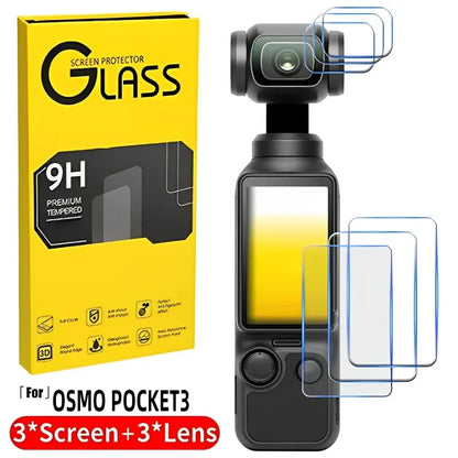 For DJI OSMO Pocket 4/3 Tempered Glass Film Screen Protector Hardness Anti-Scratch Lens Camera Film for DJI Pocket 3 Camera Film