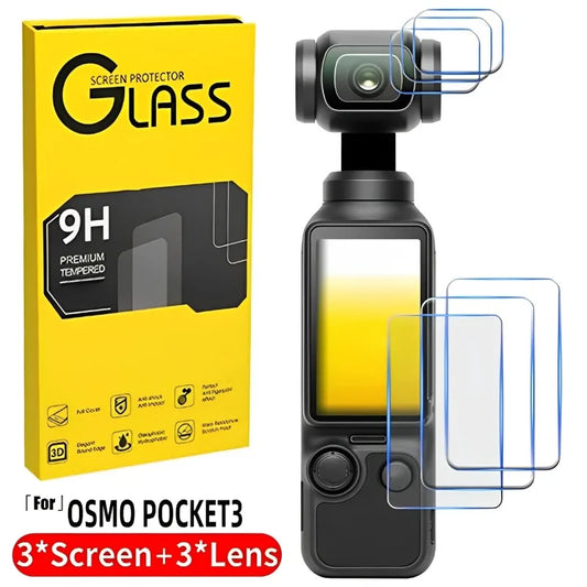 For DJI OSMO Pocket 4/3 Tempered Glass Film Screen Protector Hardness Anti-Scratch Lens Camera Film for DJI Pocket 3 Camera Film