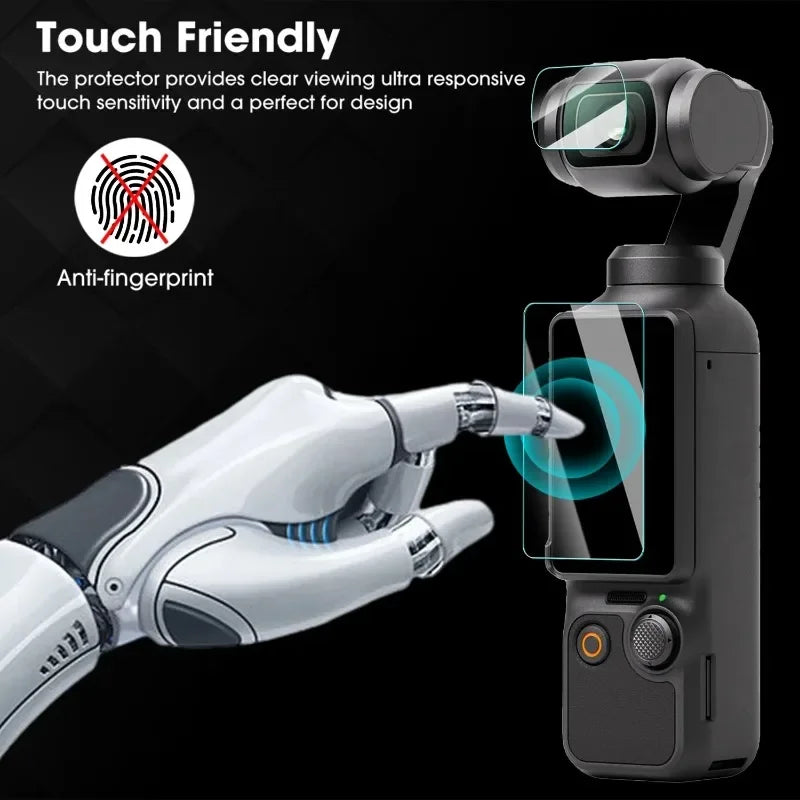 For DJI OSMO Pocket 4/3 Tempered Glass Film Screen Protector Hardness Anti-Scratch Lens Camera Film for DJI Pocket 3 Camera Film